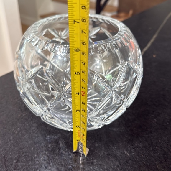 Stunning Vintage Full Lead Crystal Rose Vase ~ Crystal Bowl - Picture 13 of 13